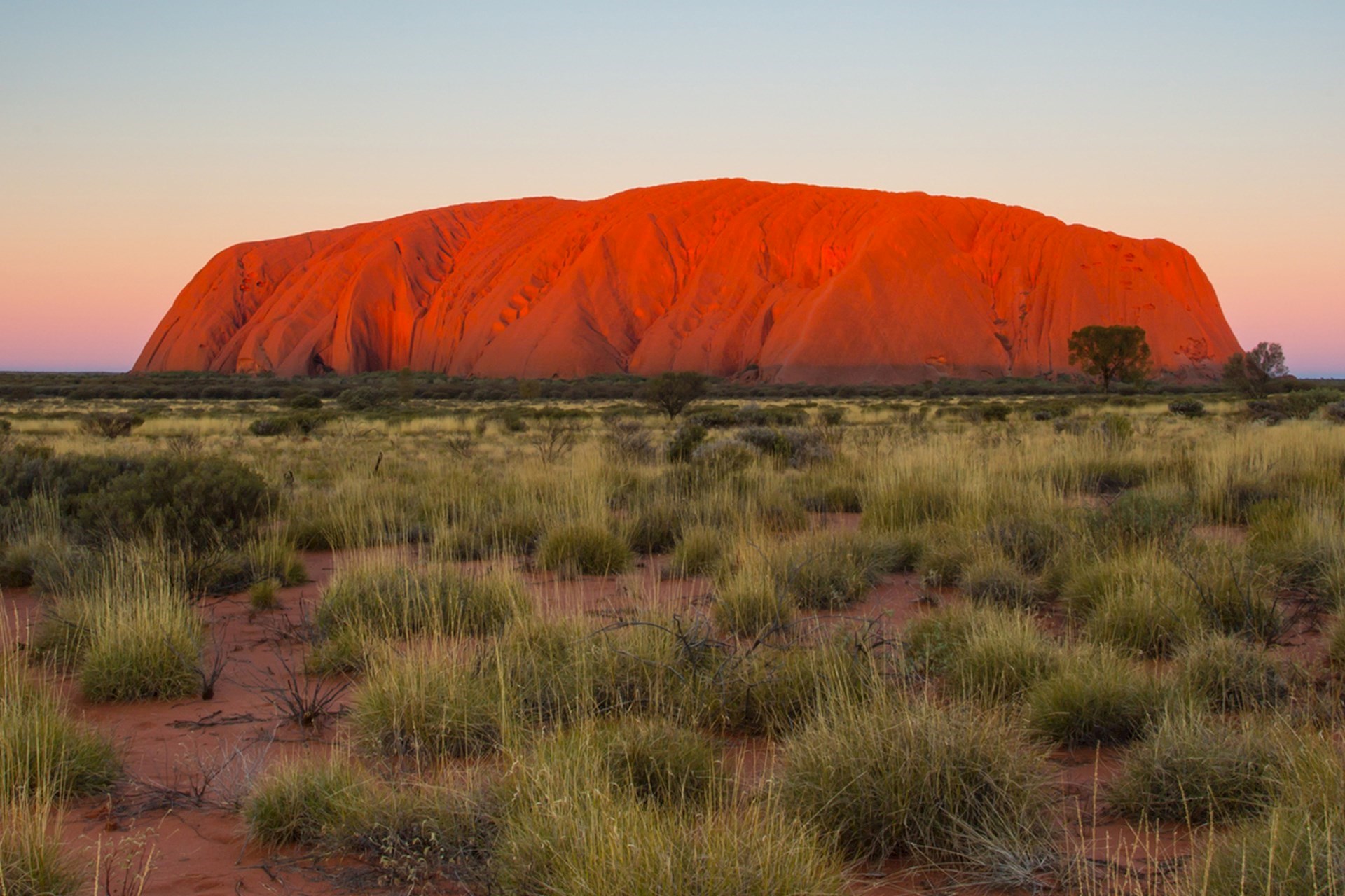 Big Red Rock sunset in Uluru Australia 